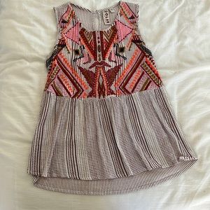 Anthropologie Embroidered Tank Top